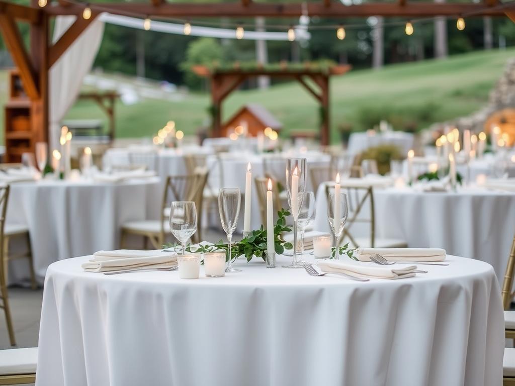 Decoração de casamento minimalista