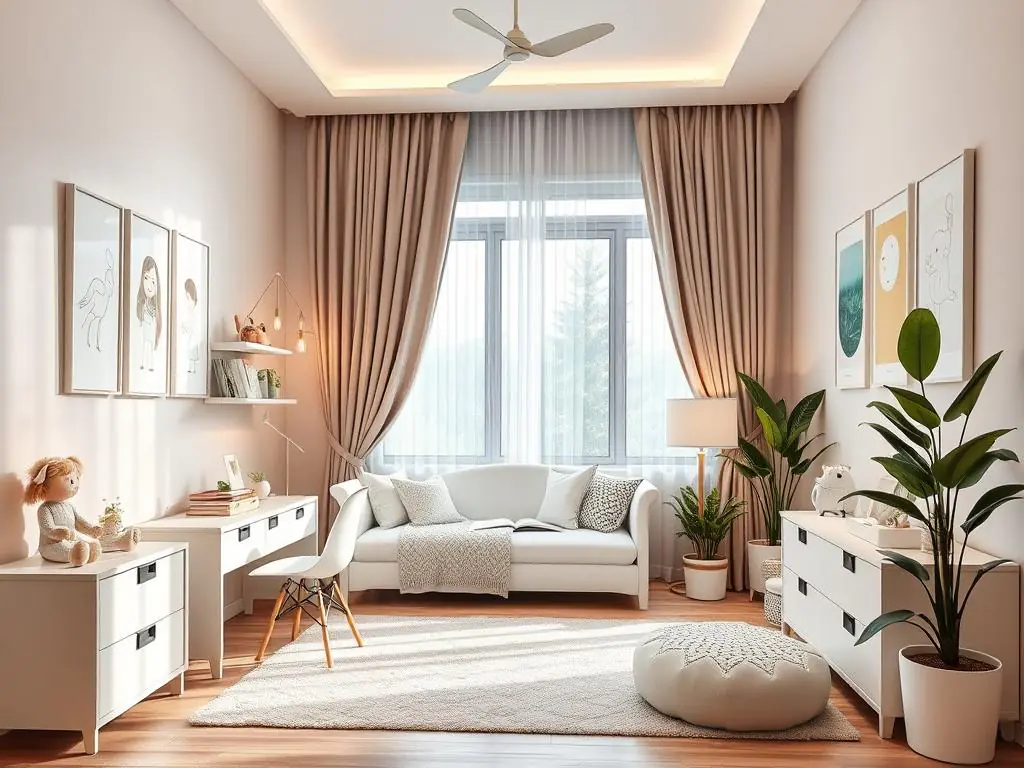 Decoração simples e elegante para quarto infantil